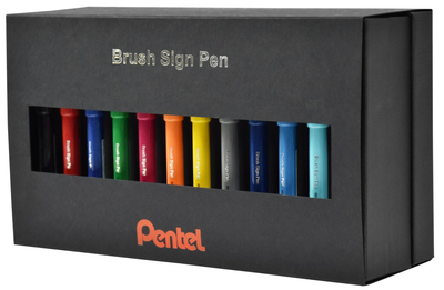 Zestaw pisaków pędzelków do kaligrafii PENTEL SES15C 36 kolorów (5902894024338)