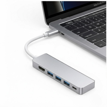 USB хаб переходник для ноутбука USB Type C to HDMI Type-C 3xUSB 3.0 5в1 Pavlysh UH-С-51