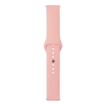 Ремінець Універс 20 mm Silicone Original Button Design для Samsung/Amazfit/Huawei Pink