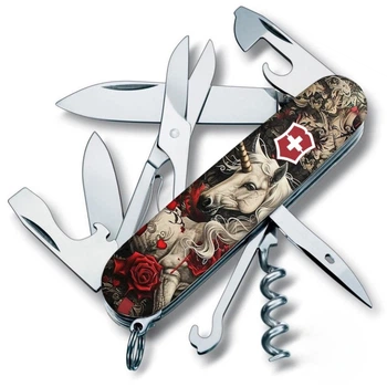 Складной нож Victorinox Climber Zodiac 9.1 см швейцарский Красный/Коричневый