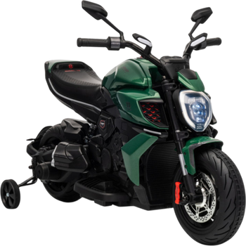Motocykl elektryczny dla dzieci LEAN Toys Ducati Diavel V4 XMX656 Zielony (5905991087410)