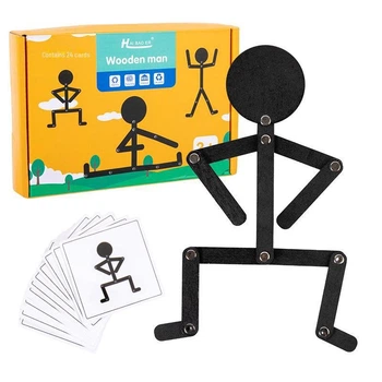 Развивающая настольная игра по Монтессори для детей 2-5 лет Wooden Man (GS-213015)