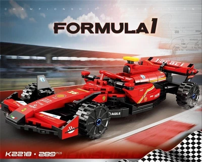 Конструктор Формула 1, Formula 1 – красный болид, спортивный автомобиль (спорткар), 289 деталей, 22,7×9,5×5,6 см