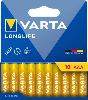 Батарейка Varta Longlife AAA PACK10 Alkaline (4103101761)