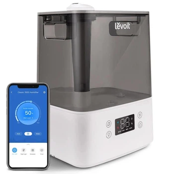 Зволожувач повітря 47 м² Levoit Classic 300S Grey з Wi - Fi дистанційним керуванням, ультразвуковий, ароматерапія
