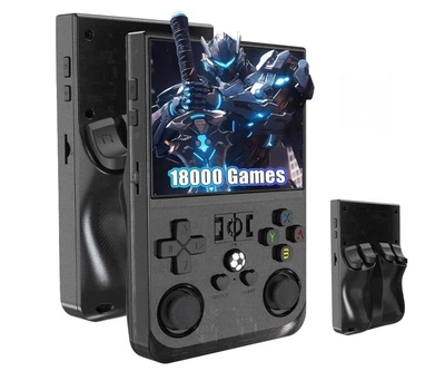 Портативная игровая консоль R36 MAX 64GB 4-дюймовый IPS экран 18000 встроенных игр 4000 Mah Черный