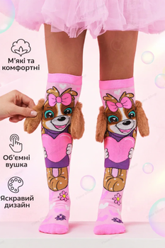 Гольфи дитячі Собачка Скай з вушками яскраві для дівчинки 1 пара, розмір 28-36, рожеві (SVS)