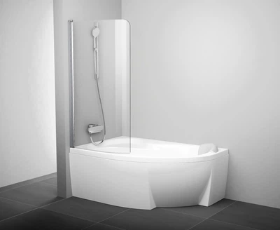 Шторка для ванни Ravak CVSK1 140/150 L transparent+полірований алюміній