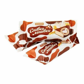 Цукерки вафельні Рошен Сливки - Ленивки 1 кг