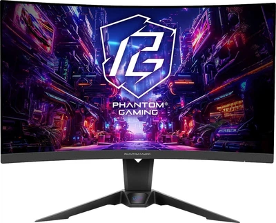 Монитор 27" ASRock PG27QRT2A Integrated Wi-Fi Curved (PG27QRT2A) 2560x1440 (QHD, 2K) VA 180 Hz