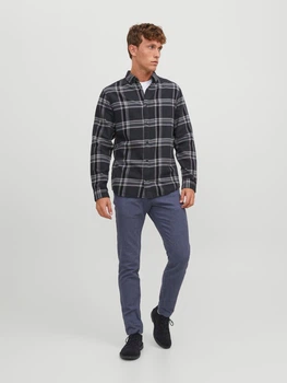 Брюки JACK&JONES темно-синій в чорні візерунки ARMLG736 27/32
