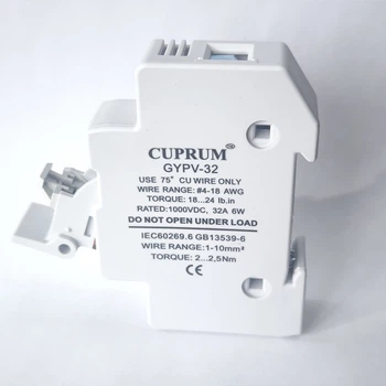 Тримач запобіжника DC1000V 1038 GYPV-32 1p з підсвіткою