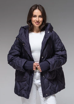 Демісезонна жіноча куртка ультралегка весна-осінь Viva Wear модель 6578 синій 3XL 6578-4