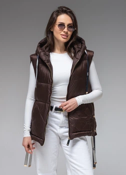 Демісезонна жіноча куртка ультралегка весна-осінь Viva Wear модель 8810 шоколадний M 8810-2