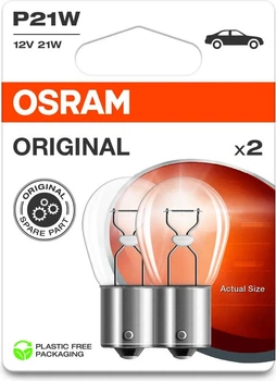 Zestaw żarówek samochodowych OSRAM Original P21W BA15s 12 V 21 W 2 szt. (7506-2BL)