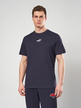 Футболка бавовняна довга чоловіча Puma Essentials Foundation 69291216 L New Navy (4069161719691)