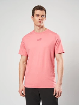 Футболка бавовняна довга чоловіча Puma Essentials Foundation 69291225 2XL Wild Pink (4069161740596)