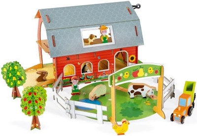 Игровой набор Janod Ферма 3D деревянный 10 фигурок 3+ (695299)