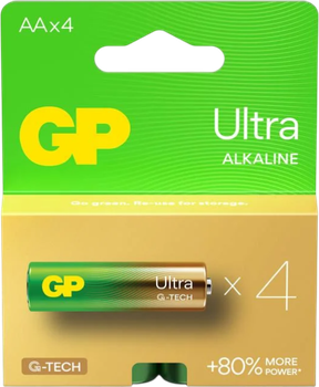 Baterie alkaliczne GP Ultra Alkaline AA 1.5 V 4 szt. (GPPCA15AU721)