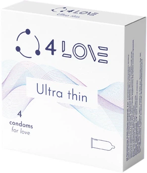 Презервативи 4LOVE Ultra thin Ультратонкі 4 шт (4770416004874)