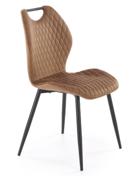 Krzesło do kuchni i salonu Halmar V-CH-K/569-KR-BEŻOWY Welur Beżowe (5905248135239)