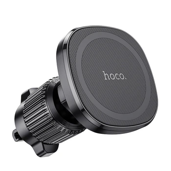 Автодержатель Hoco H34 Cheetah Magnetic Ring крепится на воздуховод, фиксация телефона на магните для телефонов от 4,5 до 7 дюймов Black