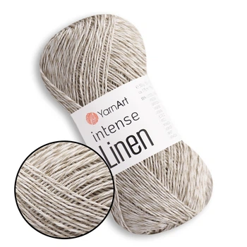 YarnArt Intense Linen, Льняной туман №4100 - пряжа лен с лиоцелем, 50 г / 175 м, для летних топов и ажурных изделий