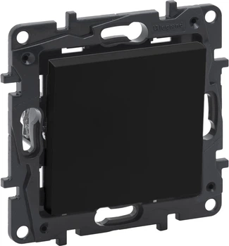 Вимикач одноклавішний Legrand Niloe Step 10 A Чорний 863501 (3414971841338)