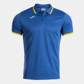 Футболка-поло с воротником сине-желтая COMBI PREMIUM 104493.709 Joma 3XS