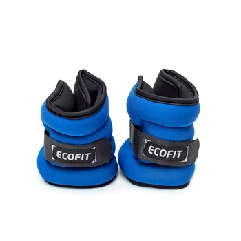 Утяжелители манжеты спортивные 2х1 кг с липучкой EcoFit MD1624 универсальные для рук и ног наполнитель металлическая стружка