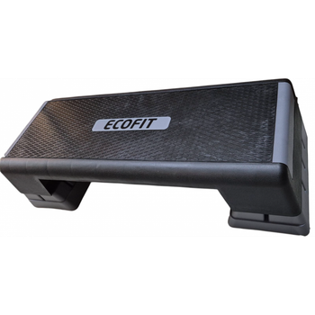 Степ платформа 3-х ступенчатая 90х35х25 см EcoFit MD 1710 черная не скользящая с регулировкой висоты 15,20,25 см до 120 кг
