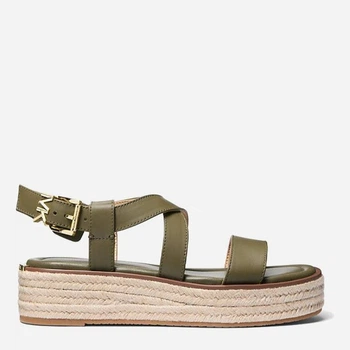 Женские эспадрильи кожаные Michael Kors Lynn 956916809 36 Зеленые (1159854492)
