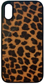 Чохол Leather case with MagSafe for iPhone XR Leopard