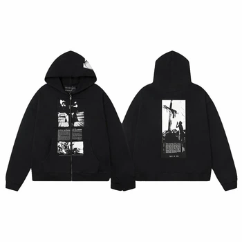 Мужская демисезонная кофта ERD Enfants Riches Déprimés на молнии 2XL черная (ZERD002)