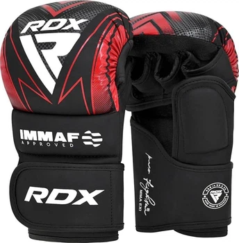 Боксерские перчатки RDX GRAPPLING GLOVES SHOOTER IMMAF-1 черный, красный Уни XL
