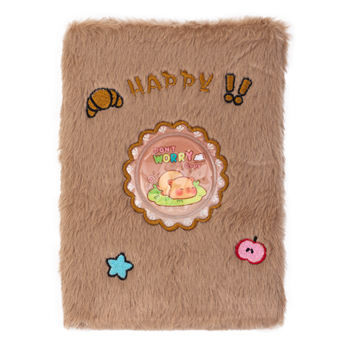 Блокнот плюшевий ZB.700035 80арк A5 CAPYBARA14 клітинка, асорті, KIDS Line