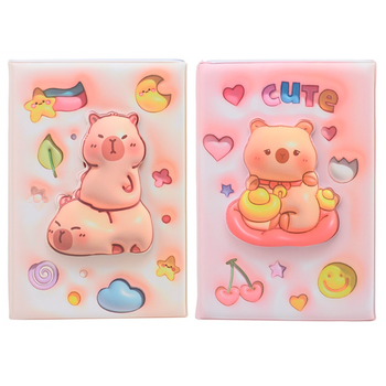 Блокнот 80арк ZB.700009 145 х 210 мм CAPYBARA2 3D клітинка, Soft PU обкладинка, асорті, KIDS Line