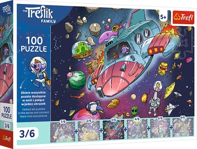 Пазл Trefl The Treflik Family Лофі в ракеті 3/6 100 елементів 16543 (5900511165432)