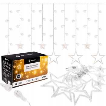 Гірлянда бахрома вулична (зовнішня) Springos 2 м 92 LED CL4010 Warm White