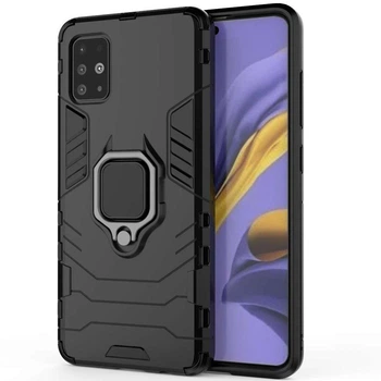 Протиударний чохол Transformer з кільцем на Samsung Galaxy A51 (Чорний / Soul Black) Epik (10605)