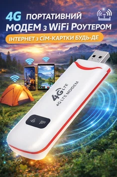 4G Модем WiFi Роутер LTE кишеньковий мобільний вай фай роутер під сім-картку