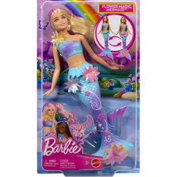 Лялька-русалонька Квіткова магія серії Фантастичний світ Barbie — блондинка (JDM72)