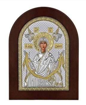 Срібна ікона "Покров Пресвятої Богородиці" 20х15см Prince Silvero (ma/e1149bx)