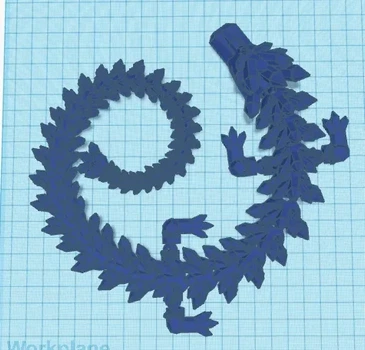 Кришталевий Дракон Articulated Crystal Dragon Синій 30 См 3Д Друк