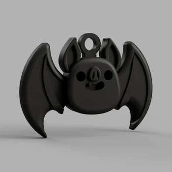 Ключницa Летучая Мышь Halloween Bat Черный 3 См 3Д Печать
