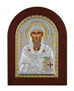 Срібна ікона “Св Спиридон” 21х15см Prince Silvero (MA/E1111BX)