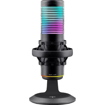 Ігровий стрим мікрофон Defender Pulsar GMC USB конденсаторний з RGB-підсвічуванням кабель 2м (64730)