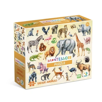 Пазл DoDo Монтессори Животные Сафари 200 элементов 33х47см (DoDo_Safari Animals)