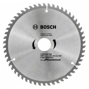Пиляльний диск Bosch 190*30мм 54 зубів Aluminium Eco 2608644389