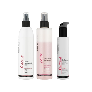 Набор для волос ProfiStyle: кондиционер Color 250 мл крем Thermo 150 мл и спрей Styling 250 мл